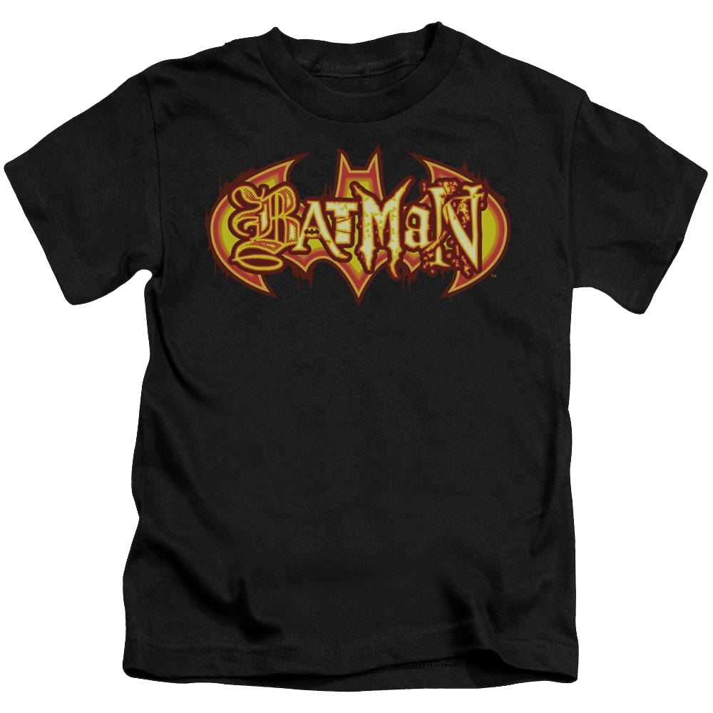 DC Batman Fiery Shield - Kid's T-Shirt Kid's T-Shirt (Ages 4-7) Batman