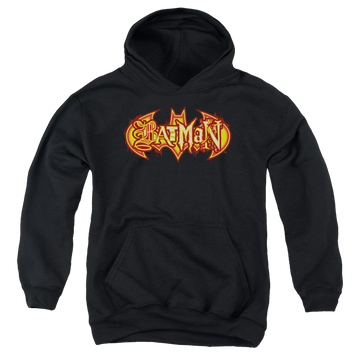 DC Batman Fiery Shield - Youth Hoodie Youth Hoodie (Ages 8-12) Batman