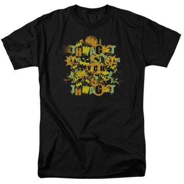 Black men's regular fit t-shirt with Batman Halloween Knight Sounds graphic