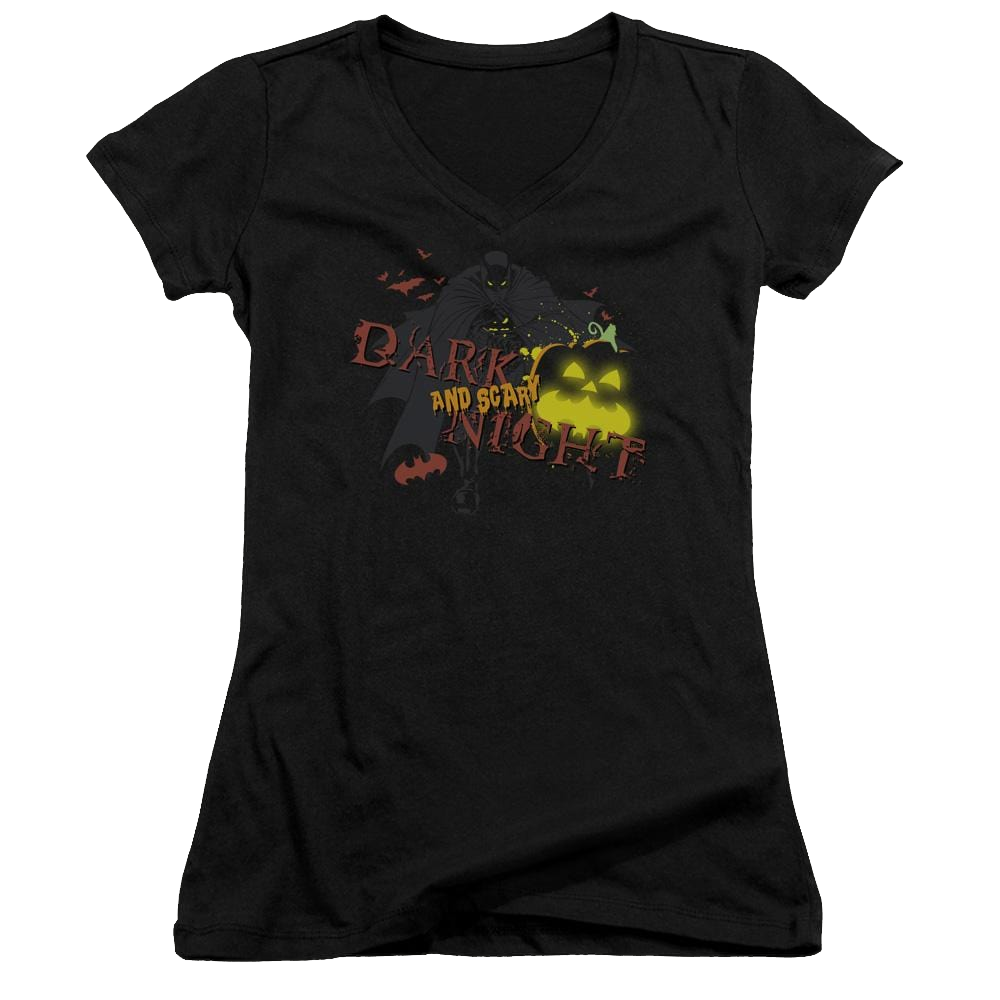 Batman Dark And Scary Night - Juniors V-Neck T-Shirt Juniors V-Neck T-Shirt Batman
