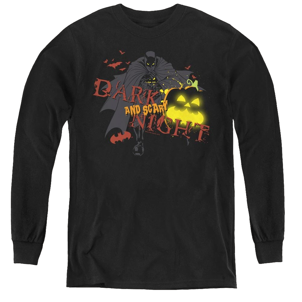 Dc Batman Dark And Scary Night - Youth Long Sleeve T-Shirt Youth Long Sleeve T-Shirt Batman