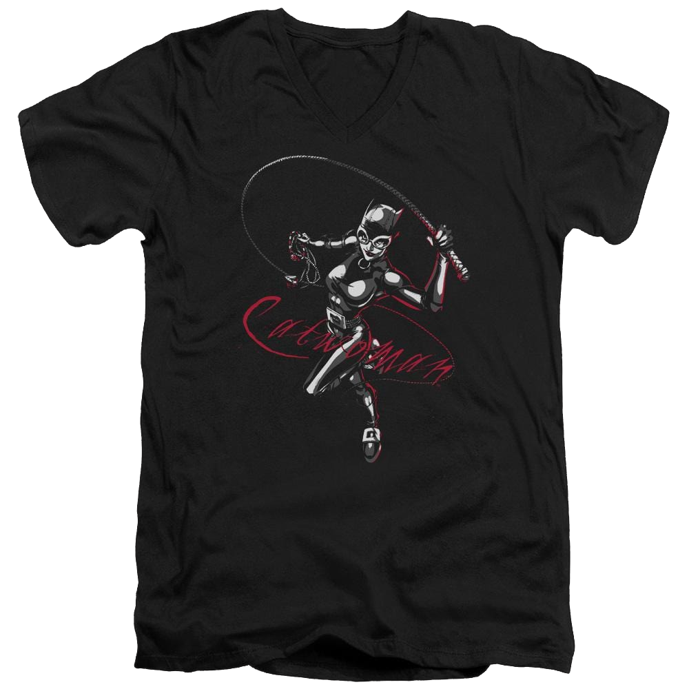 Batman Kitten With A Whip - Men's V-Neck T-Shirt Men's V-Neck T-Shirt Catwoman