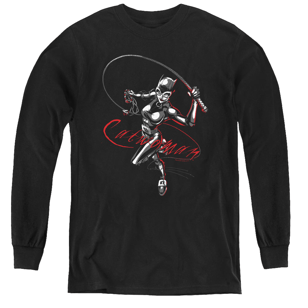 Catwoman Kitten With A Whip - Youth Long Sleeve T-Shirt Youth Long Sleeve T-Shirt Catwoman