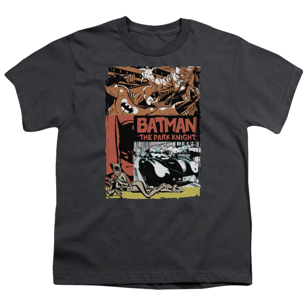 DC Batman Old Movie Poster - Youth T-Shirt Youth T-Shirt (Ages 8-12) Batman