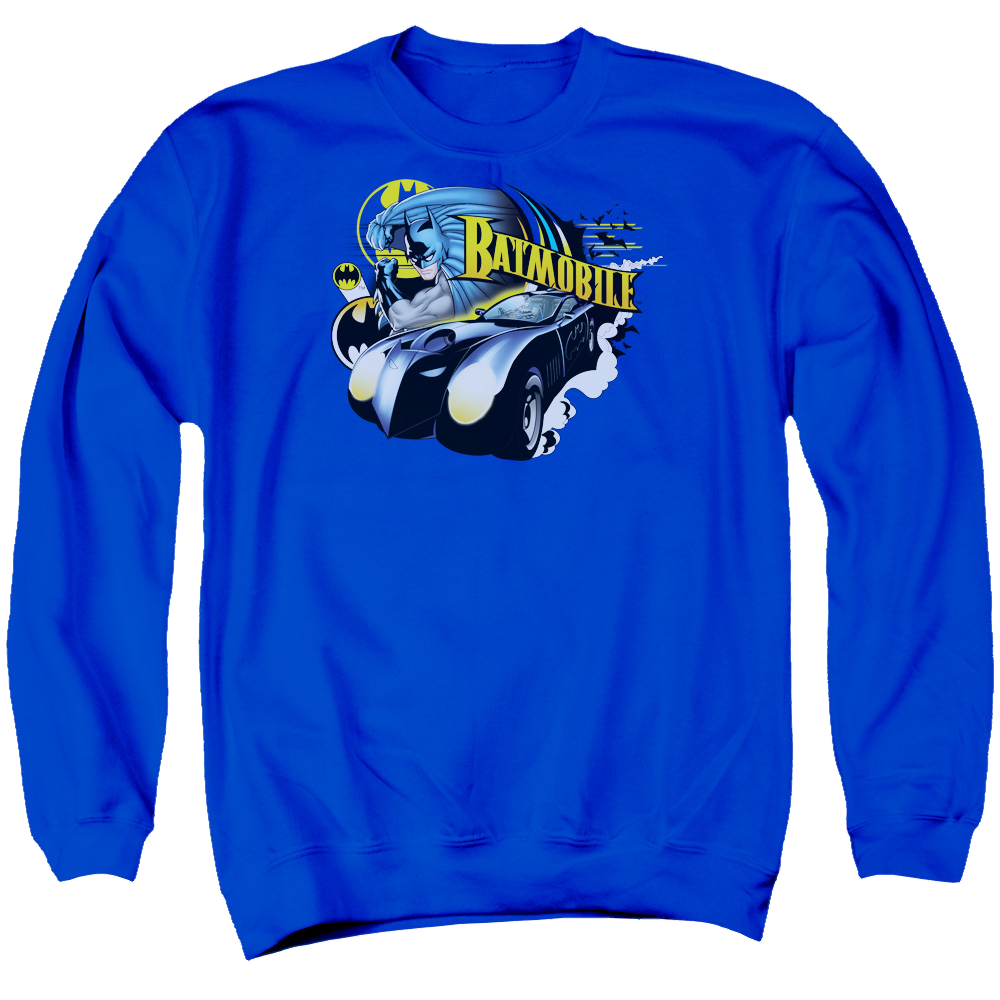 Batman Batmobile - Men's Crewneck Sweatshirt Men's Crewneck Sweatshirt Batman