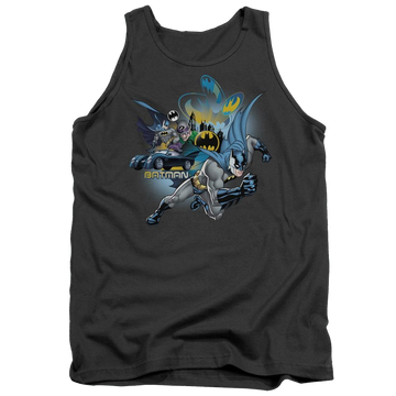 Charcoal men's tank with Batman Call Of Duty graphic