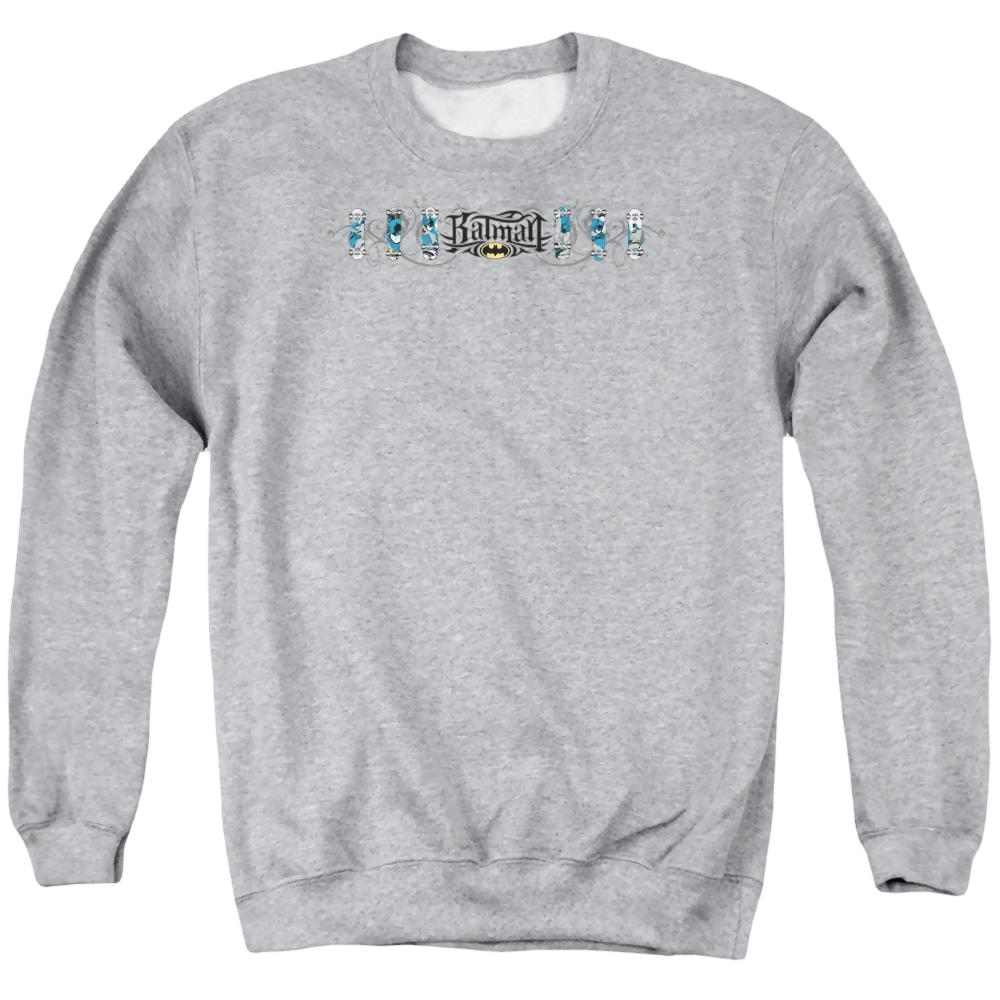 Batman Skateboard Bats - Men's Crewneck Sweatshirt Men's Crewneck Sweatshirt Batman