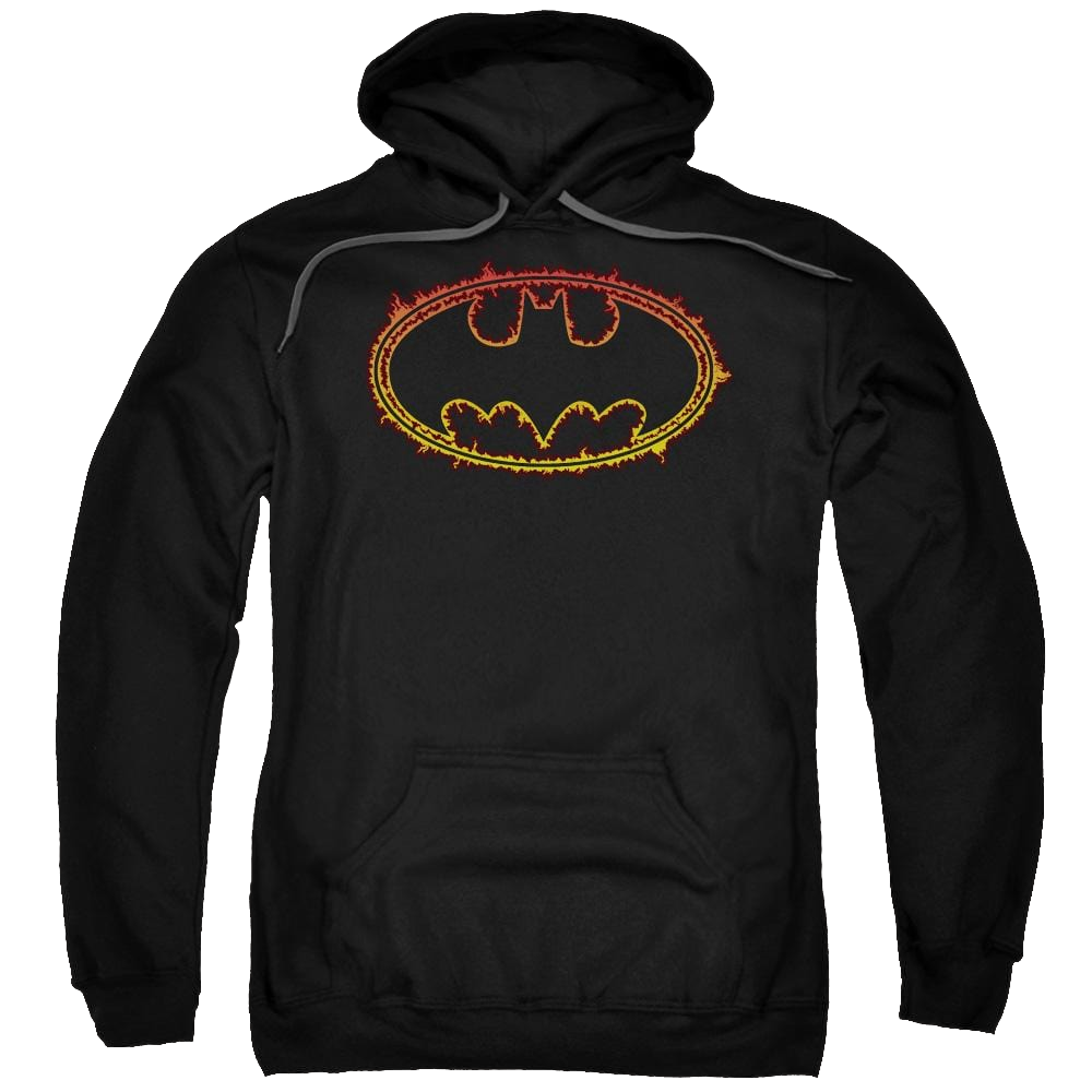 Batman Flame Outlined Logo - Pullover Hoodie Pullover Hoodie Batman