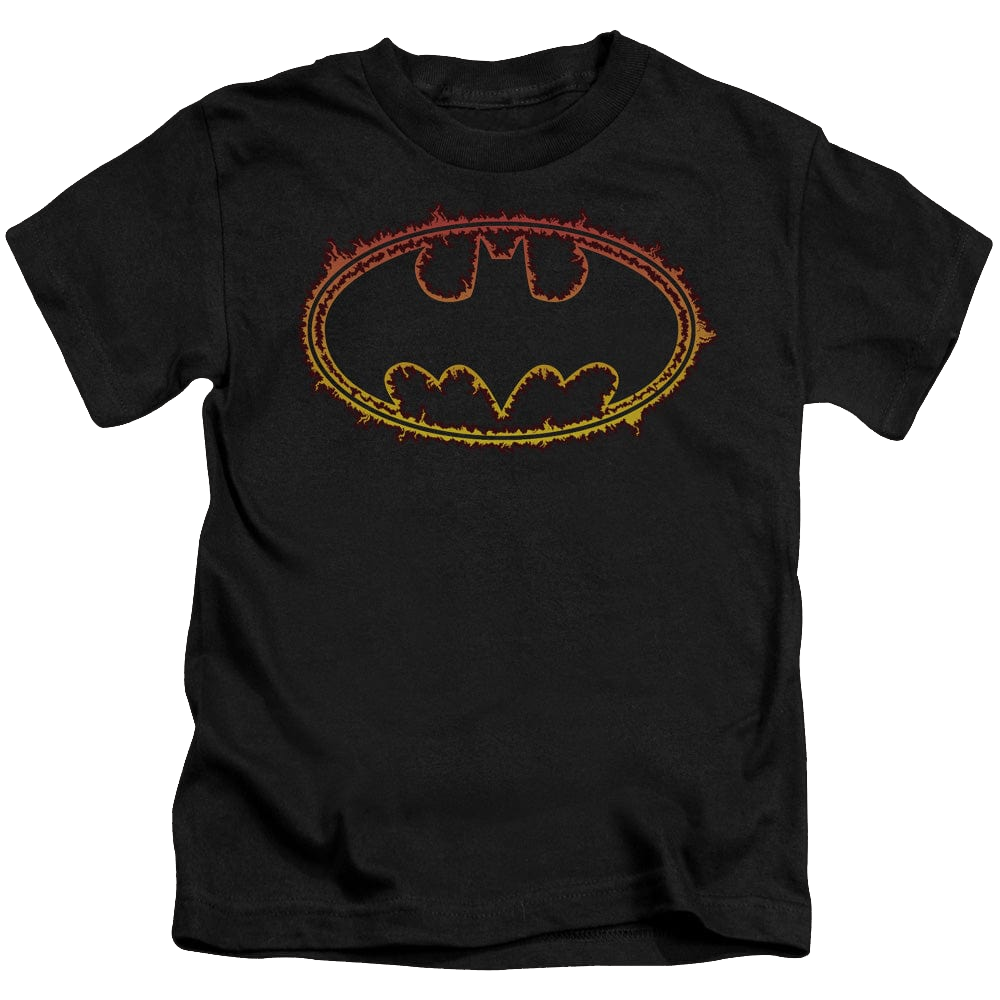 DC Batman Flame Outlined Logo - Kid's T-Shirt Kid's T-Shirt (Ages 4-7) Batman