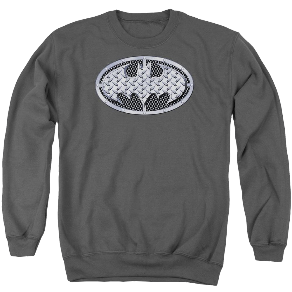 Batman Steel Mesh Shield - Men's Crewneck Sweatshirt Men's Crewneck Sweatshirt Batman