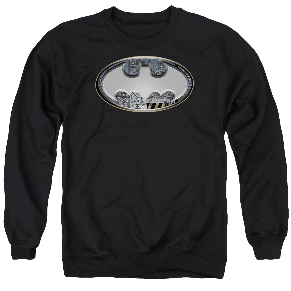 Batman Steel Wall Shield - Men's Crewneck Sweatshirt Men's Crewneck Sweatshirt Batman