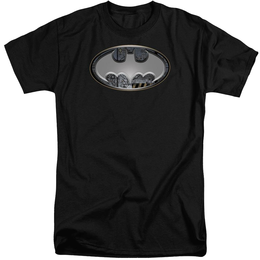 Batman Steel Wall Shield - Men's Tall Fit T-Shirt Men's Tall Fit T-Shirt Batman