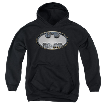 DC Batman Steel Wall Shield - Youth Hoodie Youth Hoodie (Ages 8-12) Batman