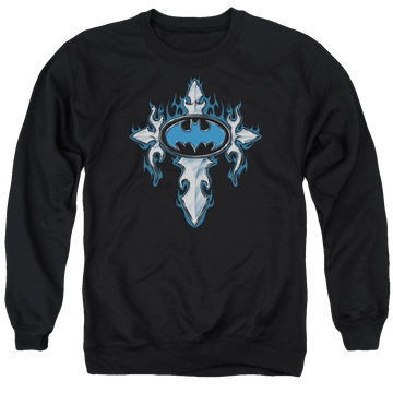 Batman Gothic Steel Logo - Men's Crewneck Sweatshirt Men's Crewneck Sweatshirt Batman