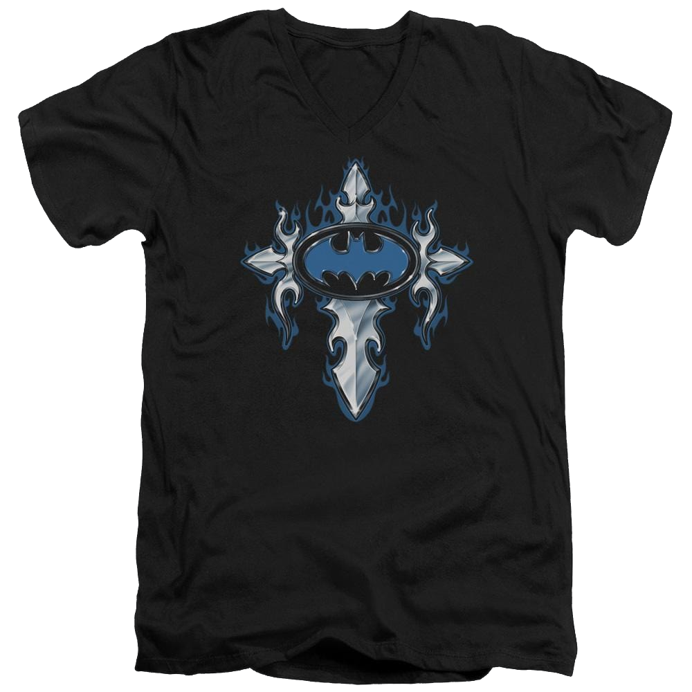 Batman Gothic Steel Logo - Men's V-Neck T-Shirt Men's V-Neck T-Shirt Batman