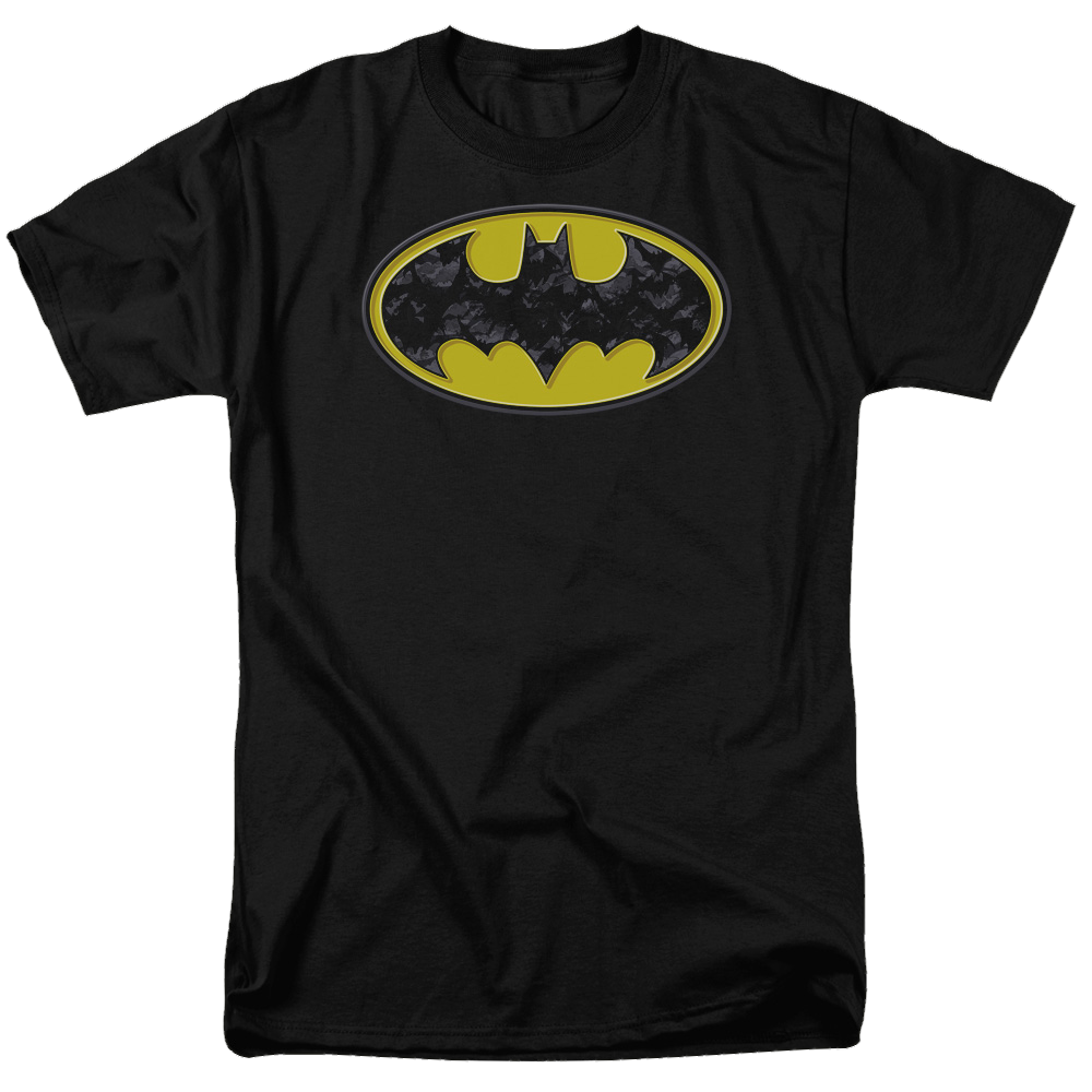 Batman Bats In Logo - Men's Regular Fit T-Shirt Men's Regular Fit T-Shirt Batman