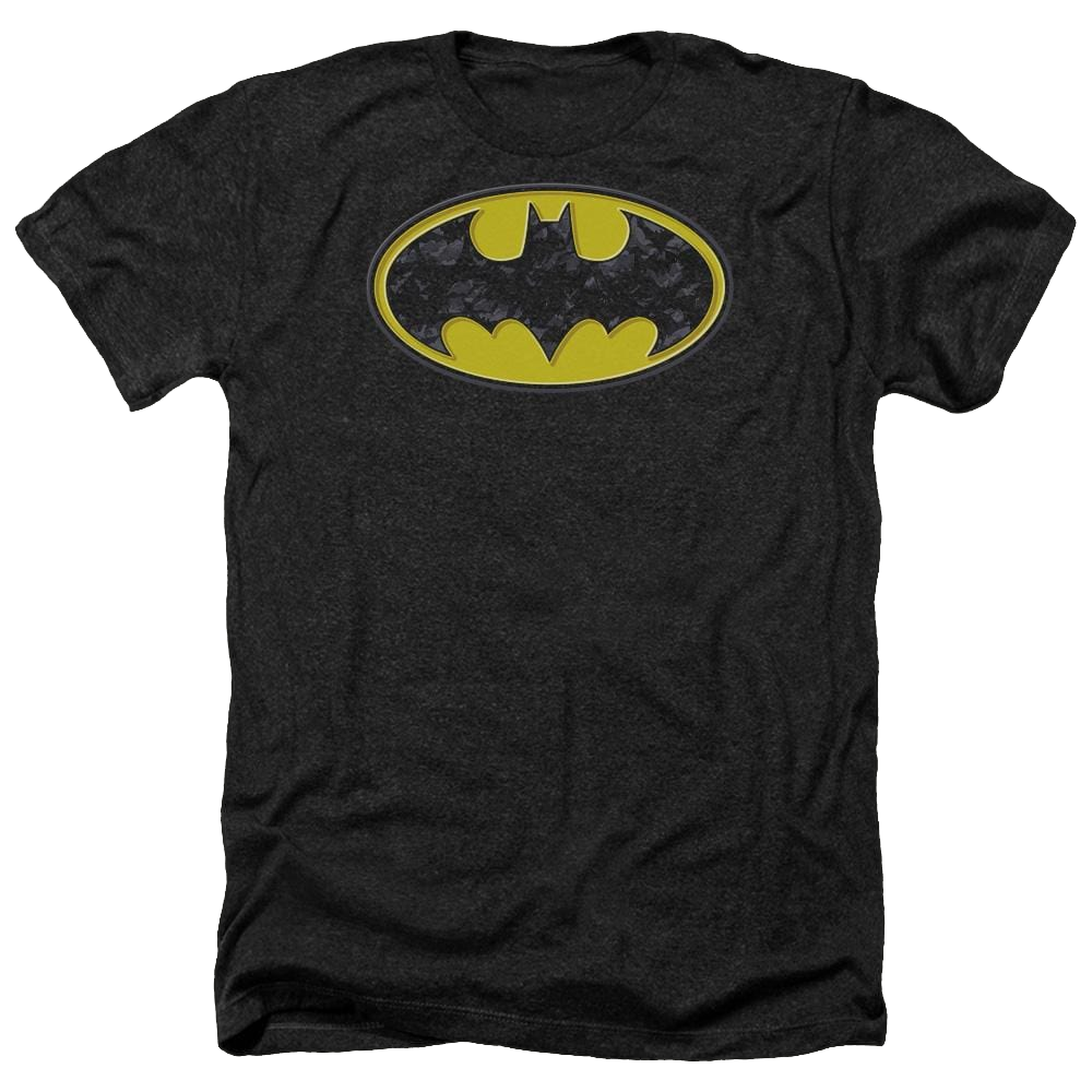 Batman Bats In Logo - Men's Heather T-Shirt Men's Heather T-Shirt Batman