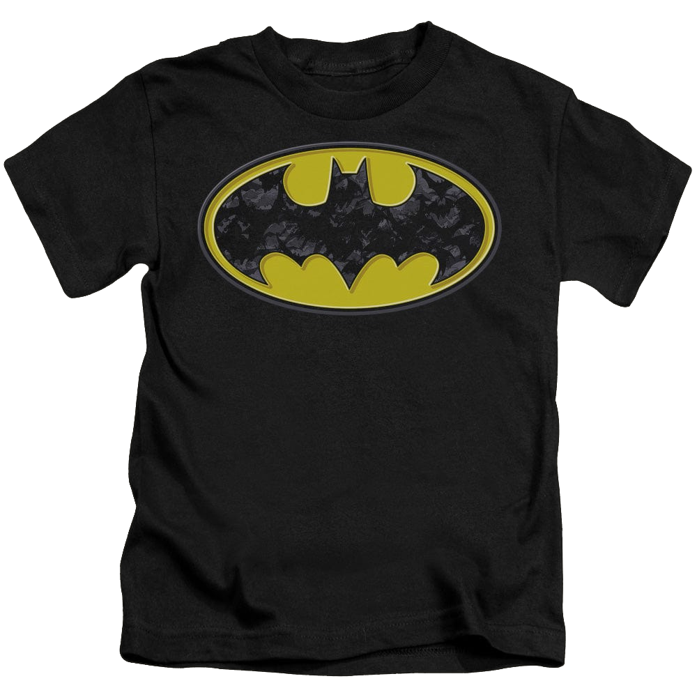 DC Batman Bats In Logo - Kid's T-Shirt Kid's T-Shirt (Ages 4-7) Batman