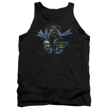 Black men's tank with Batman From The Depths graphic