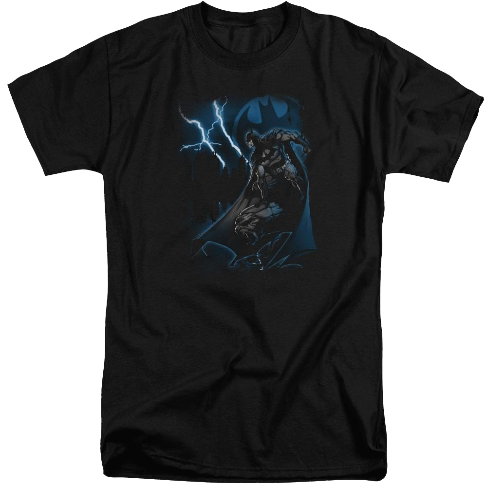 Batman Lightning Strikes - Men's Tall Fit T-Shirt Men's Tall Fit T-Shirt Batman
