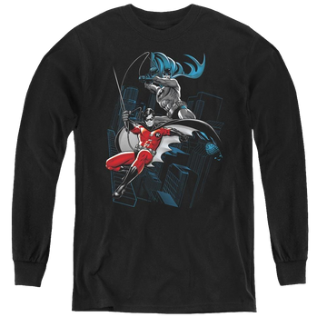 Robin Black And White - Youth Long Sleeve T-Shirt Youth Long Sleeve T-Shirt Batman