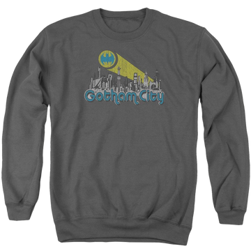 Batman Gotham City Distressed - Men's Crewneck Sweatshirt Men's Crewneck Sweatshirt Batman