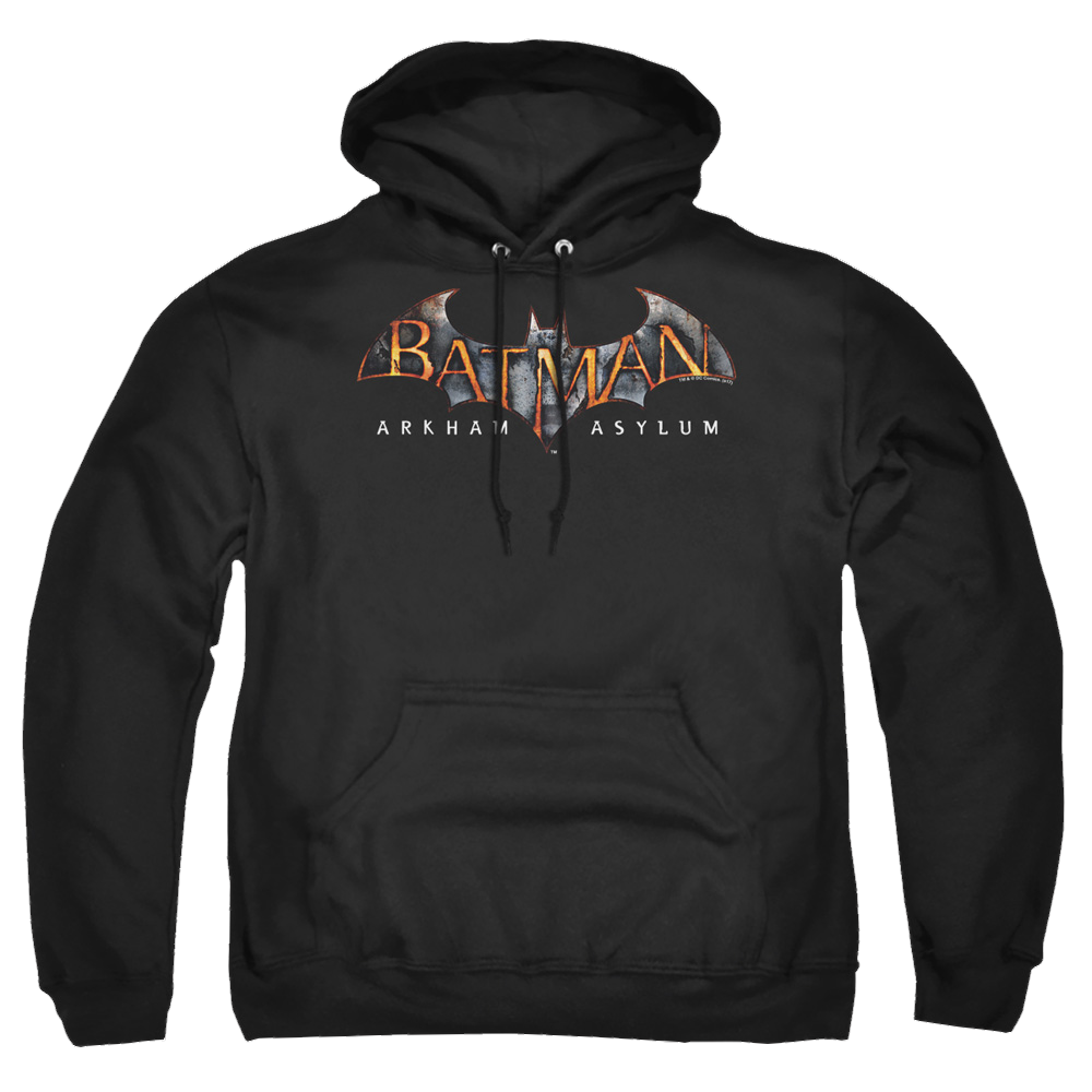 Batman - Arkham Arkham Asylum Logo - Pullover Hoodie Pullover Hoodie Batman