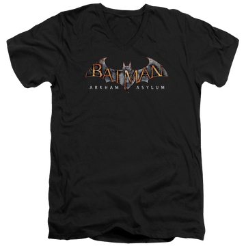 Batman - Arkham Arkham Asylum Logo - Men's V-Neck T-Shirt Men's V-Neck T-Shirt Batman