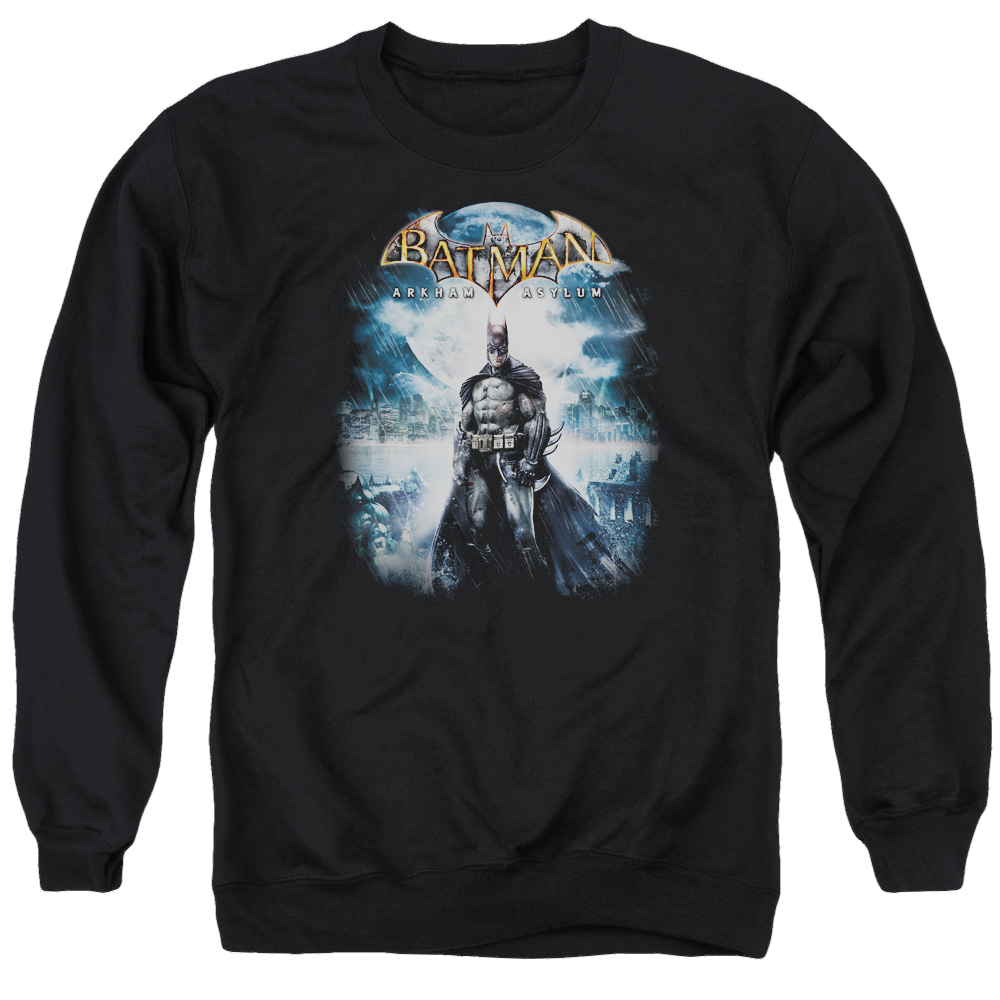 Batman - Arkham Game Cover - Men's Crewneck Sweatshirt Men's Crewneck Sweatshirt Batman