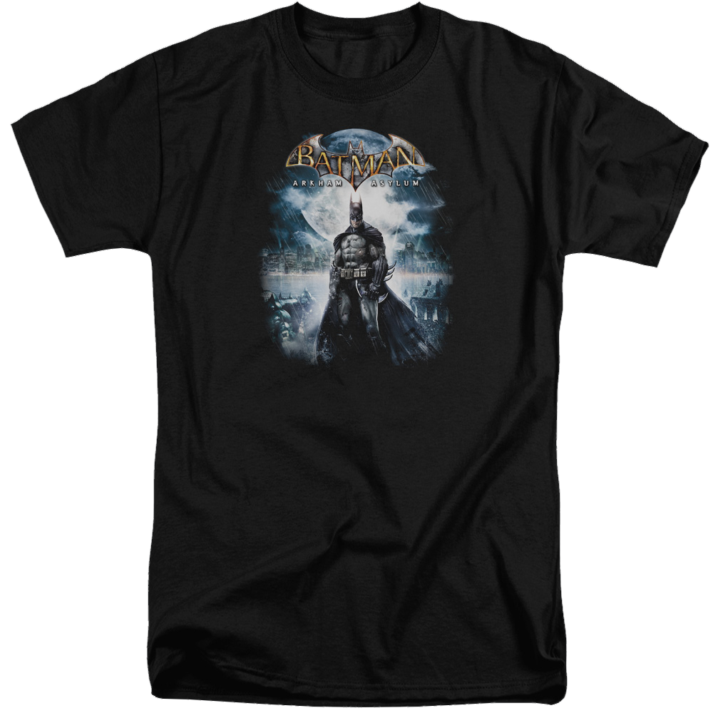 Batman - Arkham Game Cover - Men's Tall Fit T-Shirt Men's Tall Fit T-Shirt Batman