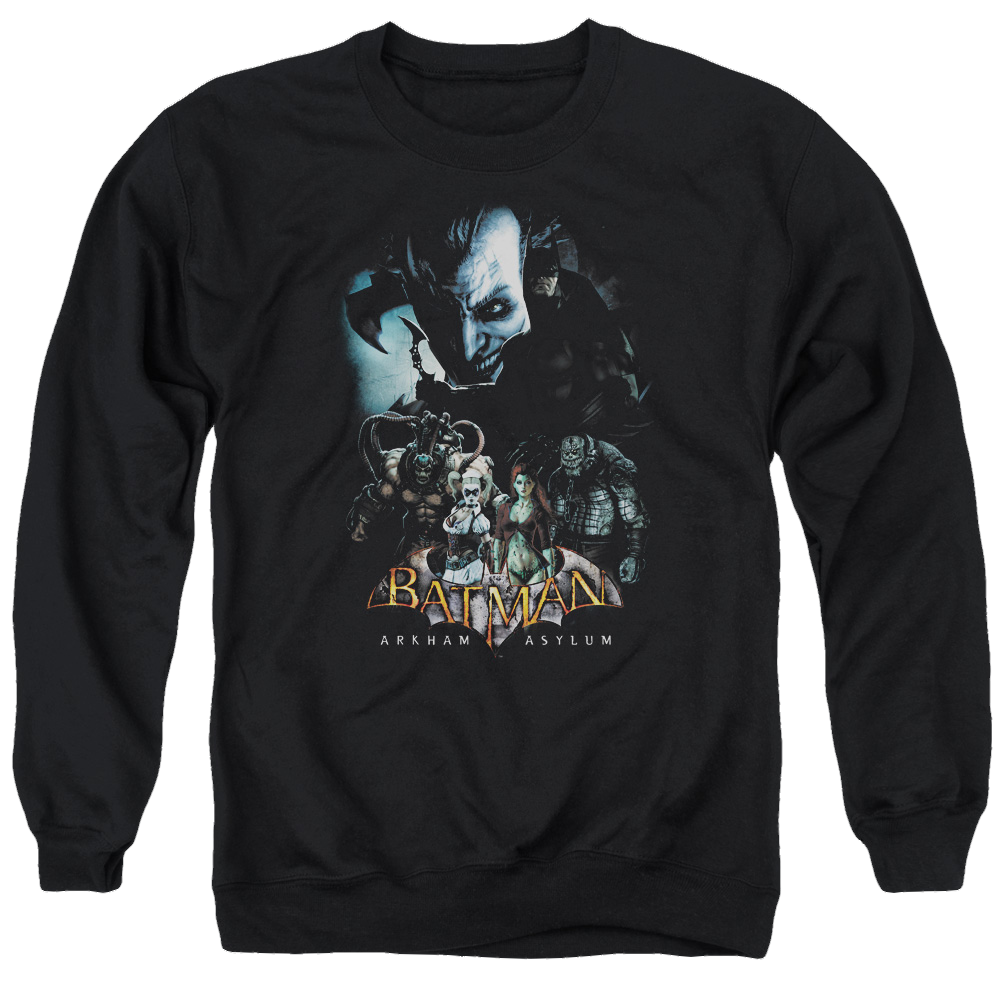 Batman - Arkham Five Against One - Men's Crewneck Sweatshirt Men's Crewneck Sweatshirt Batman