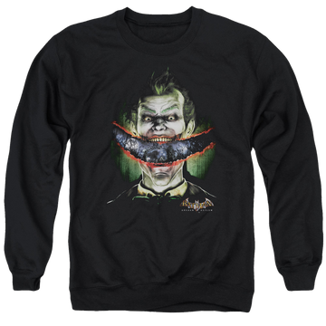 Batman - Arkham Crazy Lips - Men's Crewneck Sweatshirt Men's Crewneck Sweatshirt Batman