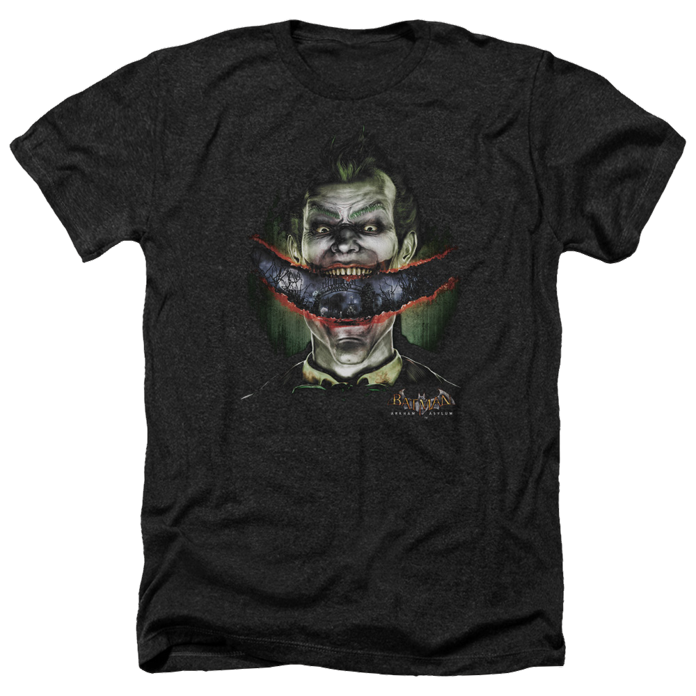 Batman - Arkham Crazy Lips - Men's Heather T-Shirt Men's Heather T-Shirt Batman