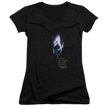 Batman - Arkham Arkham Joker - Juniors V-Neck T-Shirt Juniors V-Neck T-Shirt Joker