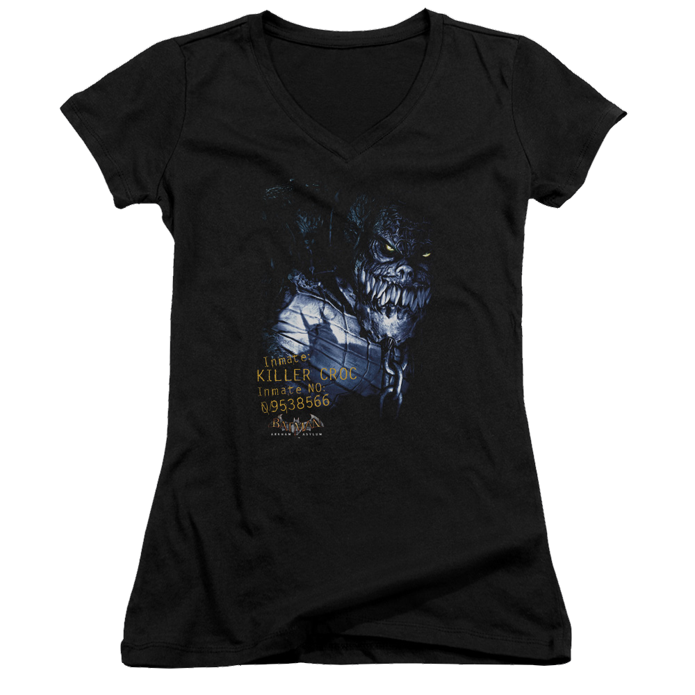 Batman - Arkham Arkham Killer Croc - Juniors V-Neck T-Shirt Juniors V-Neck T-Shirt Batman