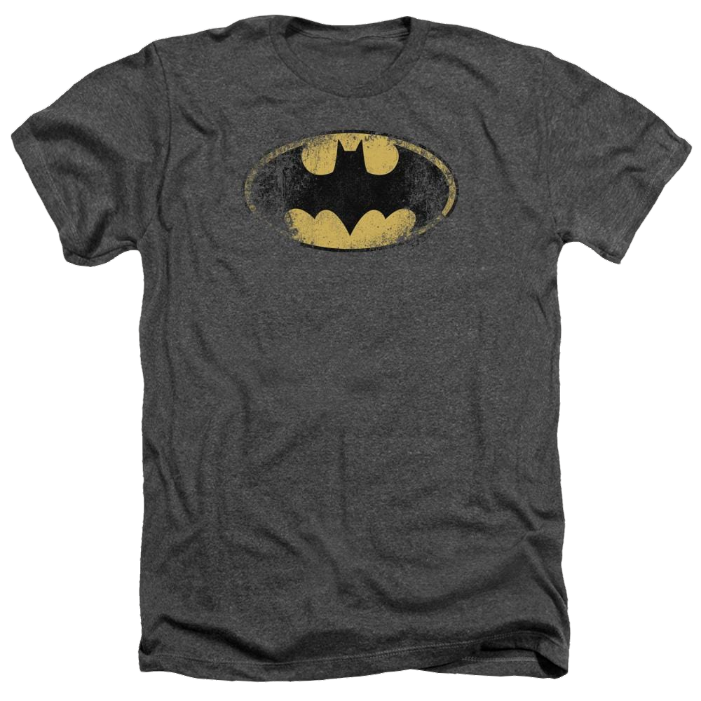 Batman Destroyed Logo - Men's Heather T-Shirt Men's Heather T-Shirt Batman