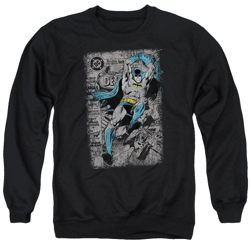 Batman Detective #487 Distress - Men's Crewneck Sweatshirt Men's Crewneck Sweatshirt Batman