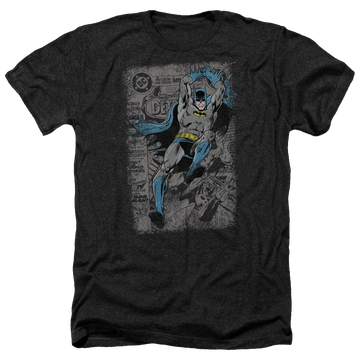 Charcoal men's heather t-shirt with Batman Detective #487 Distress graphic