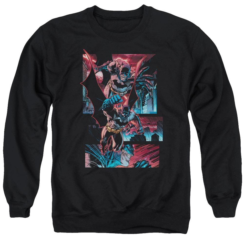 Batman Dark Knight Panels - Men's Crewneck Sweatshirt Men's Crewneck Sweatshirt Batman