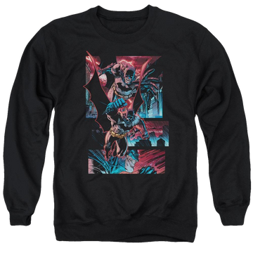 Batman Dark Knight Panels - Men's Crewneck Sweatshirt Men's Crewneck Sweatshirt Batman