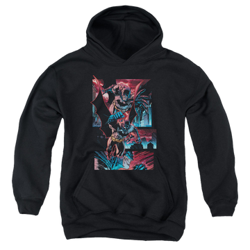 DC Batman Dark Knight Panels - Youth Hoodie Youth Hoodie (Ages 8-12) Batman