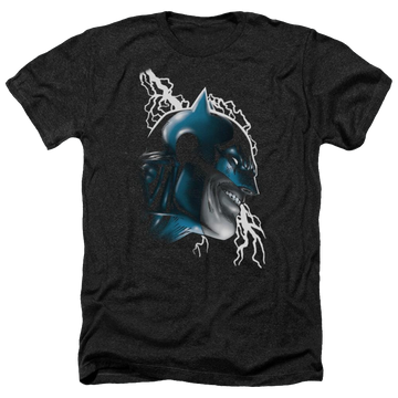 Charcoal men's heather t-shirt with Batman Crazy Grin graphic