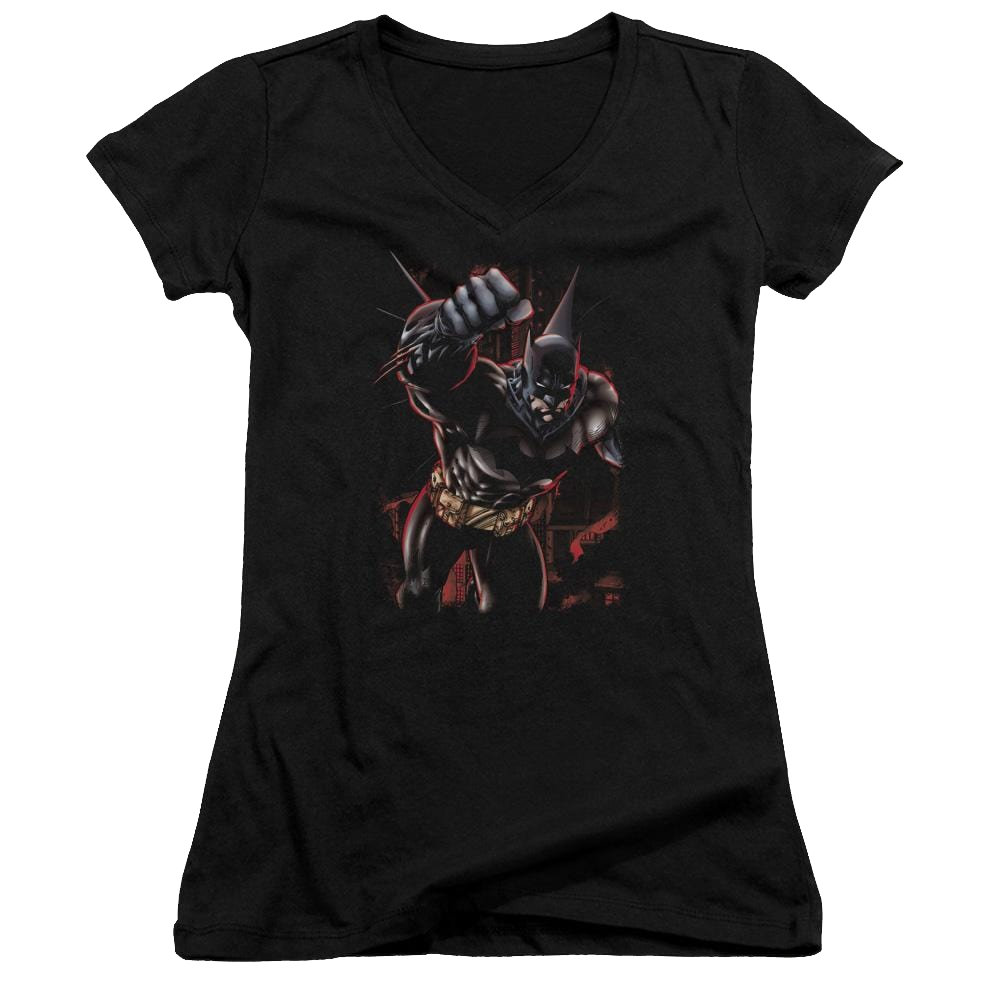 Batman Crimson Knight - Juniors V-Neck T-Shirt Juniors V-Neck T-Shirt Batman
