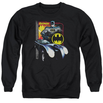Batman Bat Racing - Men's Crewneck Sweatshirt Men's Crewneck Sweatshirt Batman
