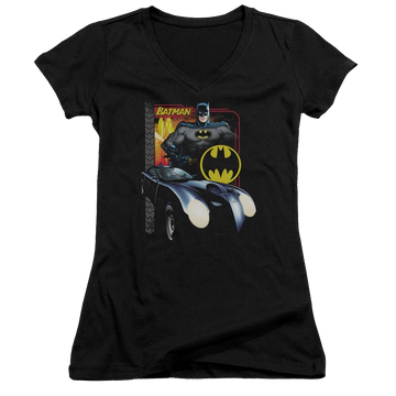 Batman Bat Racing - Juniors V-Neck T-Shirt Juniors V-Neck T-Shirt Batman