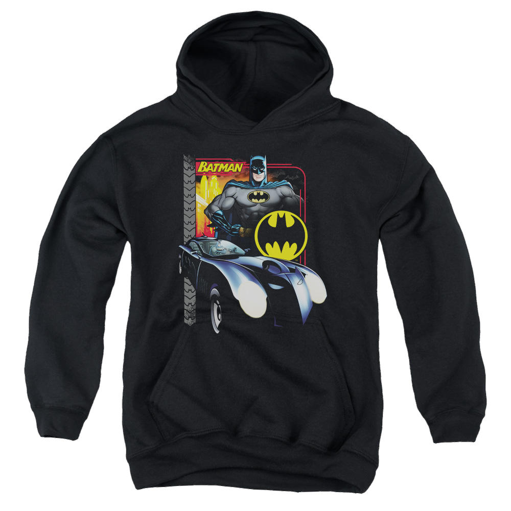 DC Batman Bat Racing - Youth Hoodie Youth Hoodie (Ages 8-12) Batman