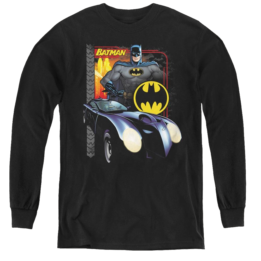 Dc Batman Bat Racing - Youth Long Sleeve T-Shirt Youth Long Sleeve T-Shirt Batman
