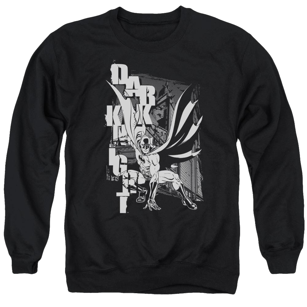 Batman Vertical Letters - Men's Crewneck Sweatshirt Men's Crewneck Sweatshirt Batman