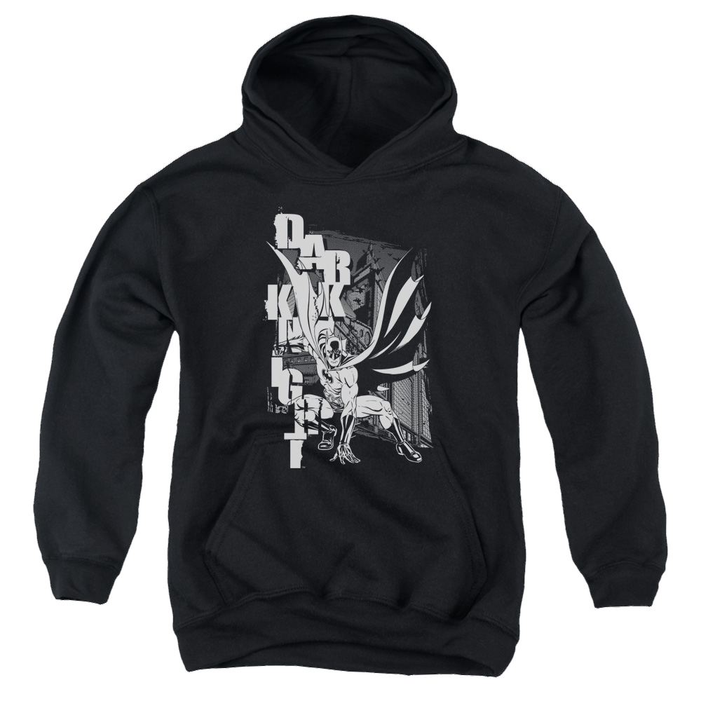 DC Batman Vertical Letters - Youth Hoodie Youth Hoodie (Ages 8-12) Batman