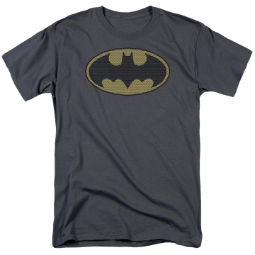 Charcoal men's regular fit t-shirt with Batman Little Logos graphic